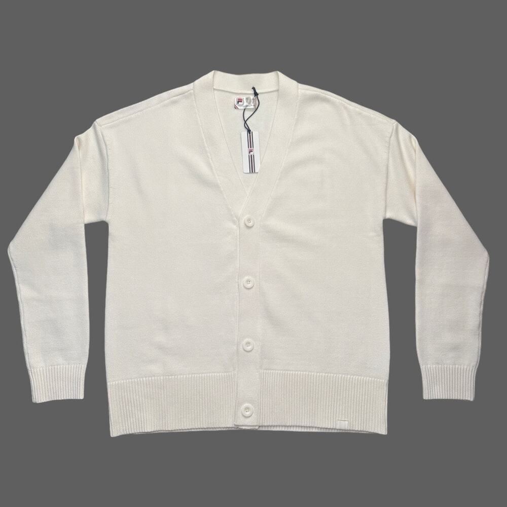 Fila Casa Baseline Cardigan White Medium NWT